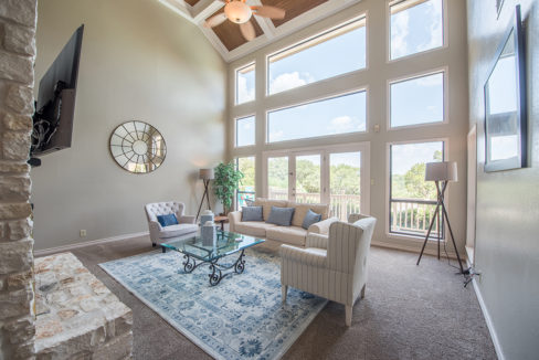 1. Spectacular Two Story Living Room with Hill Country Views